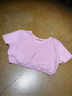 Women's Pink Cropped Tee